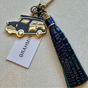 NWOT Beautiful Brahmin Royalty Blue charm and tassel!